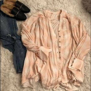 Free People Plaid Button Down